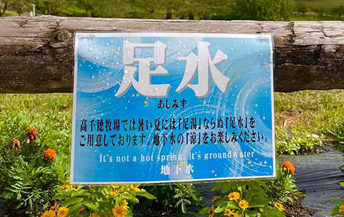 夏は冷たい地下水の足水